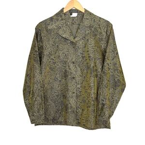Elements Escada Silk Blend Button Up Tafta Evening Blouse Vintage Women’s